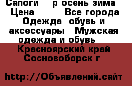 Сапоги 35 р.осень-зима  › Цена ­ 700 - Все города Одежда, обувь и аксессуары » Мужская одежда и обувь   . Красноярский край,Сосновоборск г.